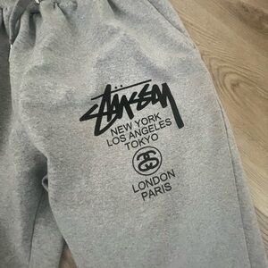 Stussy world tour Gray Sweatpants